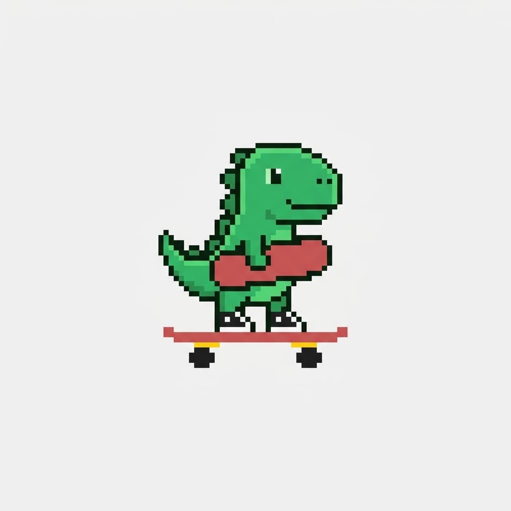 Retro Pixel Dinosaur